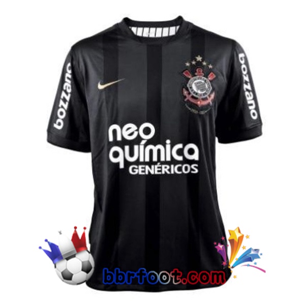 Maillot Foot Corinthians Retro Exterieur Noir 2010-2011 Maillot Foot Corinthians Retro Exterieur Noir 2010-2011