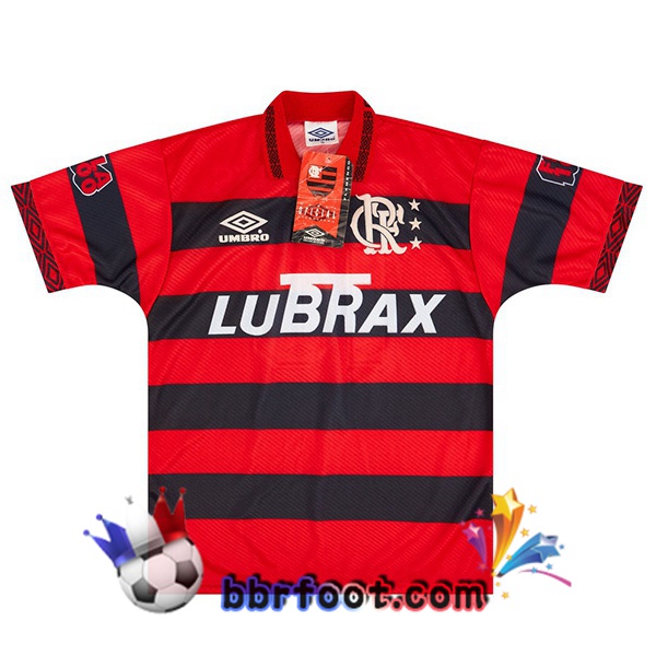 Maillot Foot Flamengo Retro Domicile Rouge Noir 1994-1995 Maillot Foot Flamengo Retro Domicile Rouge Noir 1994-1995