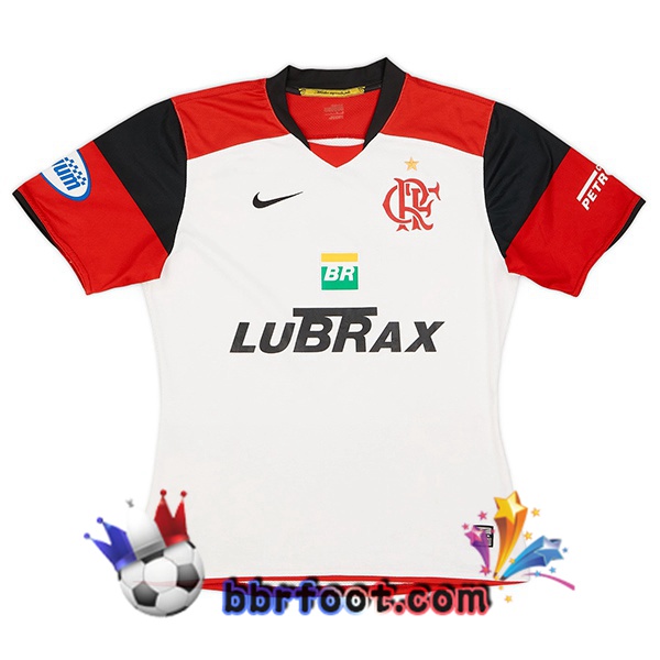 Maillot Foot Flamengo Retro Exterieur Blanc 2008-2009
