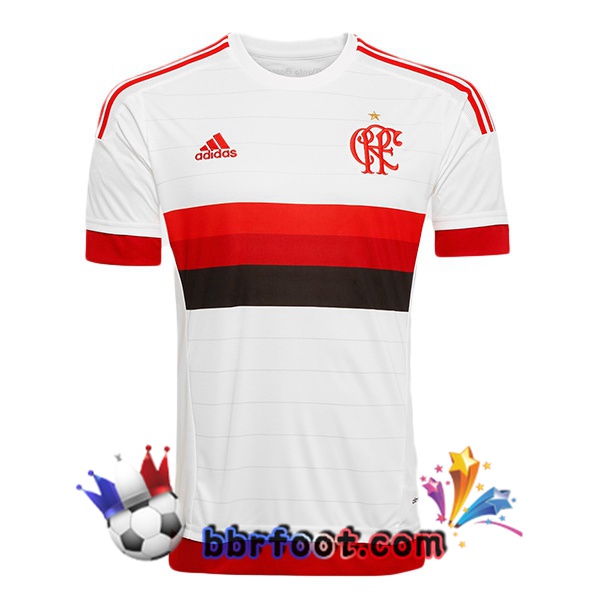 Maillot Foot Flamengo Retro Exterieur Blanc 2015-2016