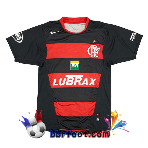 Maillot Foot Flamengo Retro Third Noir Rouge 2005-2006