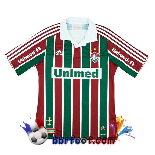 Maillot Foot Fluminense Retro Domicile Rouge Vert 2010-2011