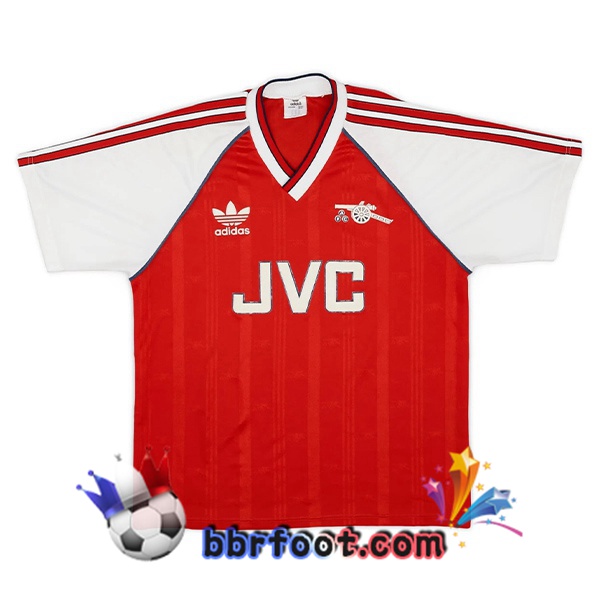 Maillot Foot Arsenal Retro Domicile Rouge Blanc 1988-1990 Maillot Foot Arsenal Retro Domicile Rouge Blanc 1988-1990