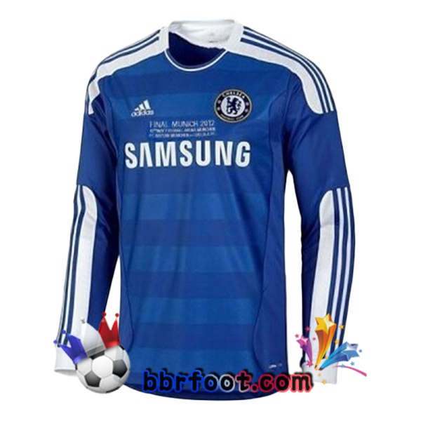 Maillot Foot FC Chelsea Retro Domicile Manche Longue Bleu 2011-2012 Maillot Foot FC Chelsea Retro Domicile Manche Longue Bleu 2011-2012