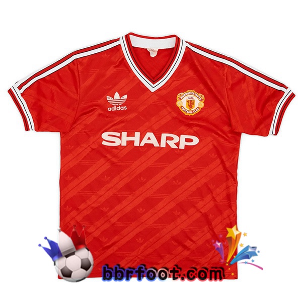 Maillot Foot Manchester United Retro Domicile Rouge 1986-1988 Maillot Foot Manchester United Retro Domicile Rouge 1986-1988