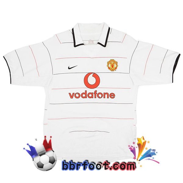 Maillot Foot Manchester United Retro Third Blanc 2003-2005 Maillot Foot Manchester United Retro Third Blanc 2003-2005