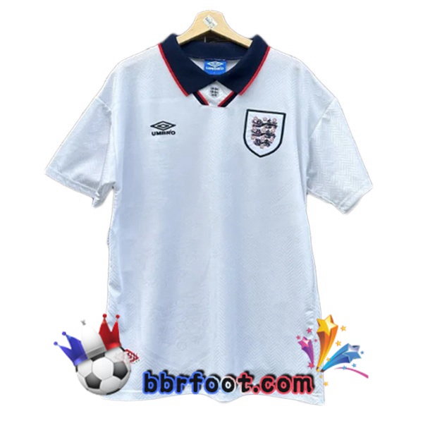 Maillot Foot Angleterre Retro Domicile Blanc 1993-1995 Maillot Foot Angleterre Retro Domicile Blanc 1993-1995