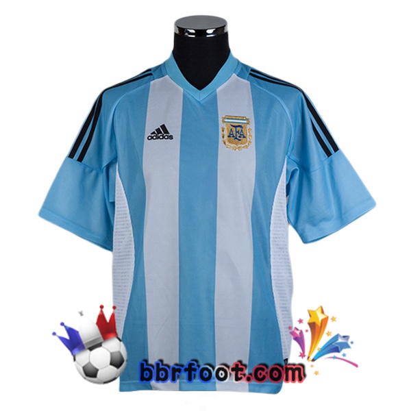 Maillot Foot Argentine Retro Domicile Blanc Bleu 2002 Maillot Foot Argentine Retro Domicile Blanc Bleu 2002