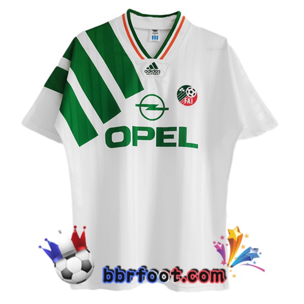 Maillot Foot Irlande Retro Blanc 1992-1994
