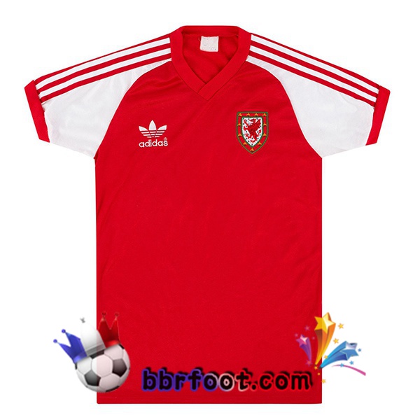 Maillot Foot Pays de Galles Retro Domicile Rouge 1980-1982 Maillot Foot Pays de Galles Retro Domicile Rouge 1980-1982