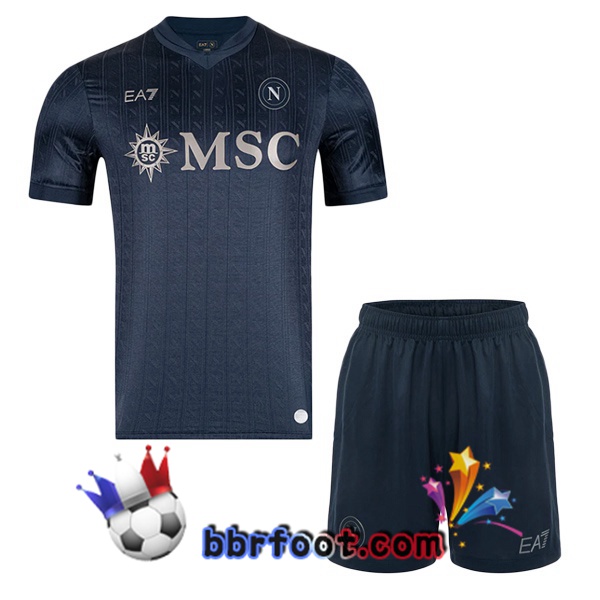 Maillot Foot SSC Naples EURO Enfant Third Noir 2025/2026