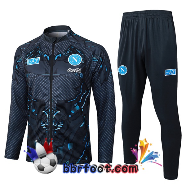 Survetement Foot - Veste SSC Naples Gris 2025/2026 Survetement Foot - Veste SSC Naples Gris 2025/2026