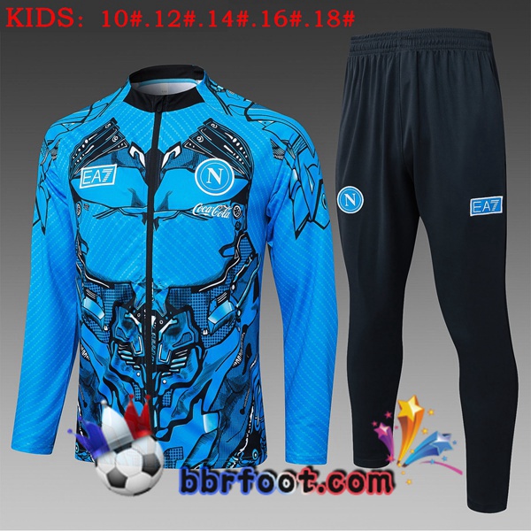 Survetement Foot - Veste SSC Naples Enfant Bleu 2025/2026 Survetement Foot - Veste SSC Naples Enfant Bleu 2025/2026