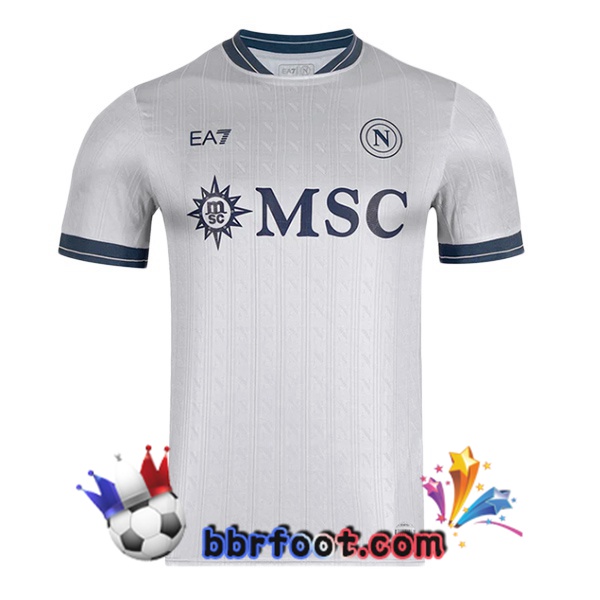Maillot Foot SSC Naples EURO Gardien de but Gris 2025/2026