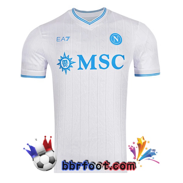 Maillot Foot SSC Naples EURO Exterieur Blanc 2025/2026
