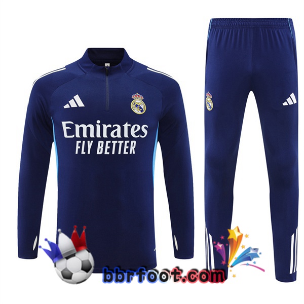 Survetement Foot Real Madrid Bleu Royal 2025/2026 Survetement Foot Real Madrid Bleu Royal 2025/2026