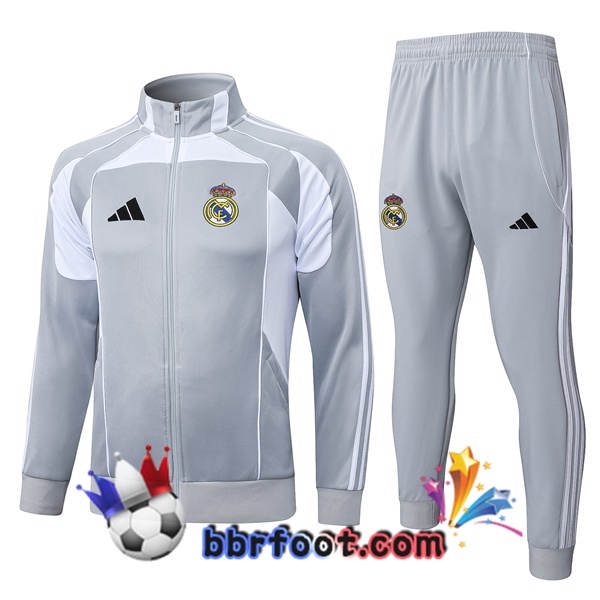 Survetement Foot - Veste Real Madrid Blanc 2025/2026