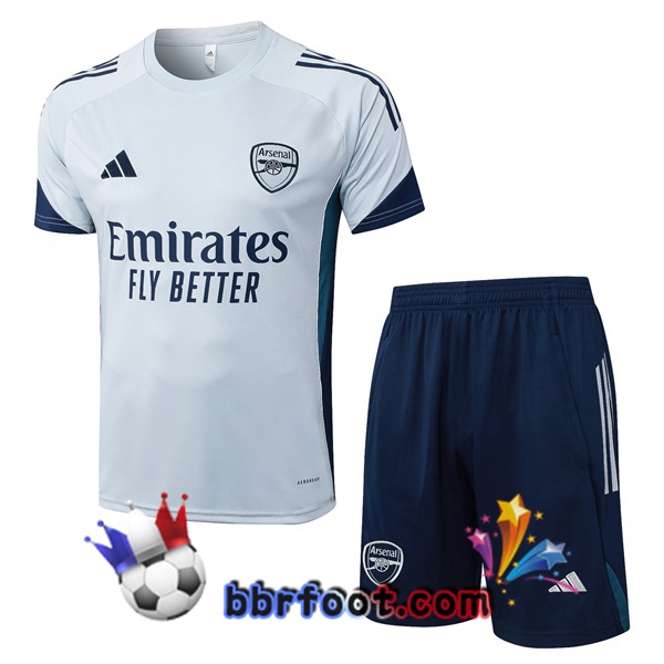 Ensemble Training T-Shirts Arsenal + Shorts Gris 2025/2026 Ensemble Training T-Shirts Arsenal + Shorts Gris 2025/2026