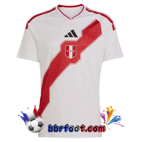Maillots Equipe De Pérou Domicile Blanc 2026/2027 Maillots Equipe De Pérou Domicile Blanc 2026/2027