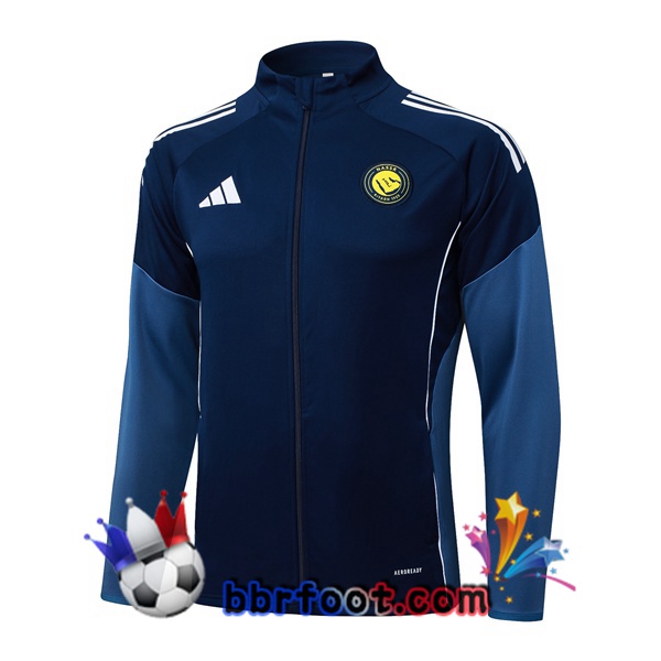 Veste Foot Al-Nassr FC Bleu Royal 2025/2026 Veste Foot Al-Nassr FC Bleu Royal 2025/2026