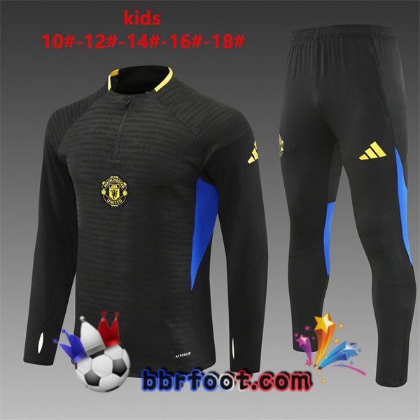 Survetement Foot Manchester United Enfant Noir 2025/2026
