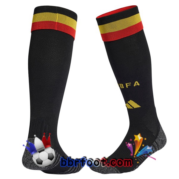 Chaussettes Foot Belgique Domicile Noir 2026/2027 Chaussettes Foot Belgique Domicile Noir 2026/2027