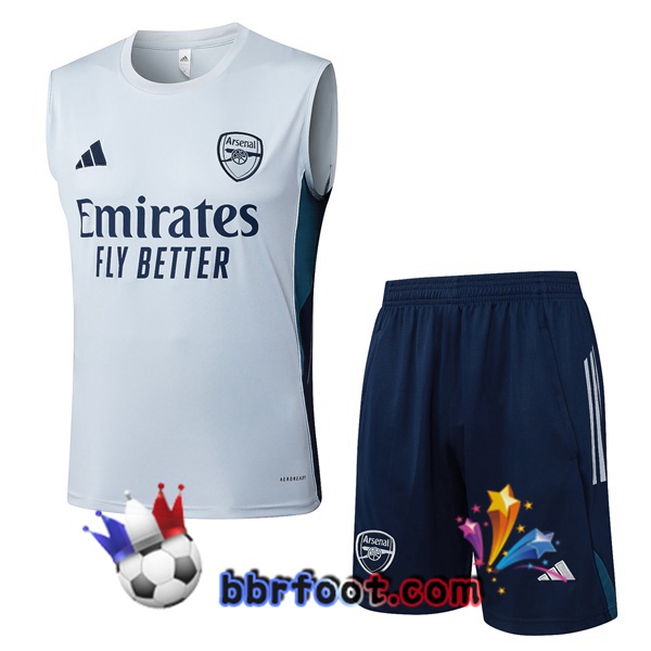 Gilet Foot Arsenal + Shorts Gris 2025/2026 Gilet Foot Arsenal + Shorts Gris 2025/2026