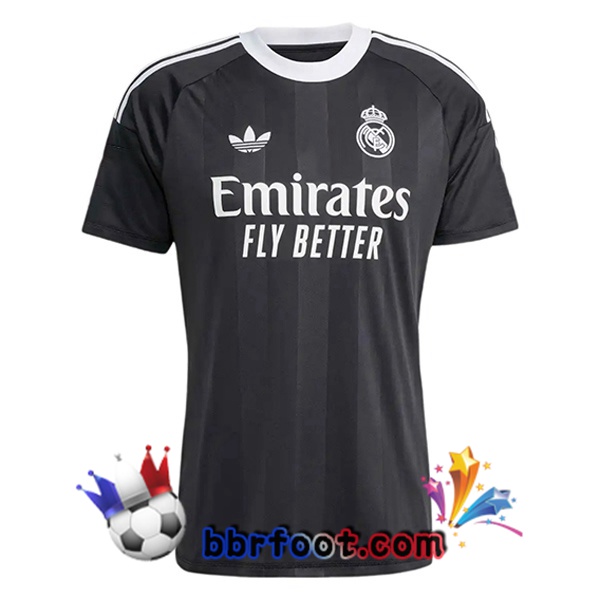 Maillot Foot Real Madrid Gardien de but Noir 2025/2026 Maillot Foot Real Madrid Gardien de but Noir 2025/2026