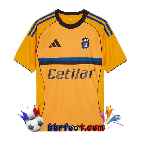 Maillot Foot Pisa FC Exterieur Jaune 2025/2026 Maillot Foot Pisa FC Exterieur Jaune 2025/2026