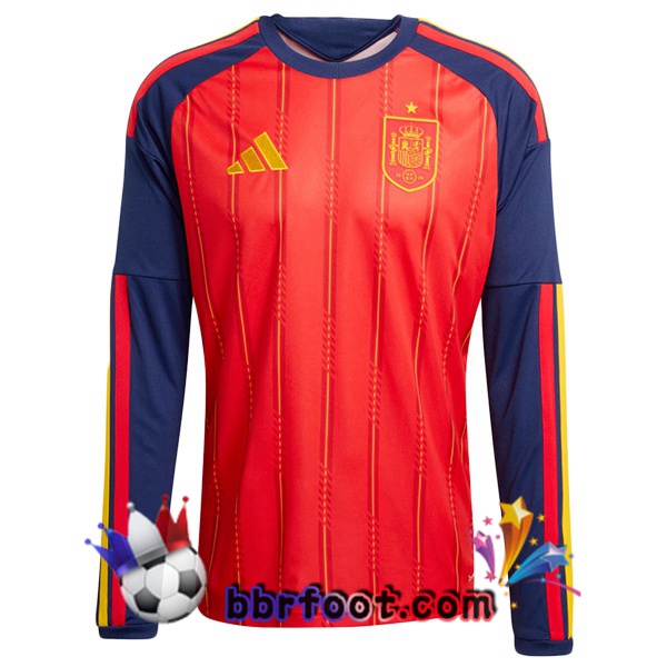 Maillots Equipe De Espagne Domicile Manche Longue Rouge FIFA World Cup 2026 Maillots Equipe De Espagne Domicile Manche Longue Rouge FIFA World Cup 2026