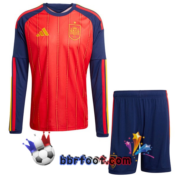 Maillots Equipe De Espagne Enfant Domicile Manche Longue Rouge FIFA World Cup 2026 Maillots Equipe De Espagne Enfant Domicile Manche Longue Rouge FIFA World Cup 2026