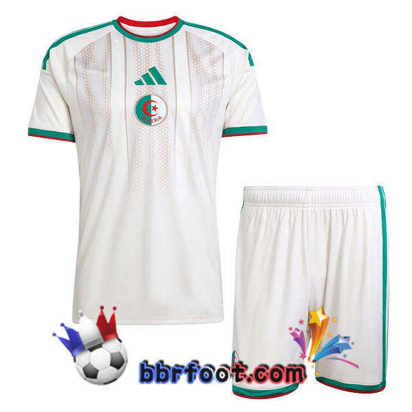 Maillots Equipe De Algerie Enfant Domicile Blanc FIFA World Cup 2026