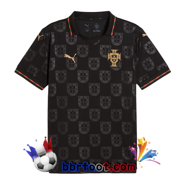 Maillots Equipe De Portugal EUSÉBIO Édition Spéciale Noir 2025/2026 Maillots Equipe De Portugal EUSÉBIO Édition Spéciale Noir 2025/2026