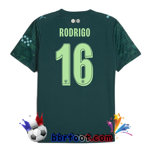 Maillot Foot Manchester City (Rodrigo 16) Quatrieme Vert 2025/2026