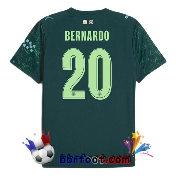 Maillot Foot Manchester City (Bernardo Silva 20) Quatrieme Vert 2025/2026