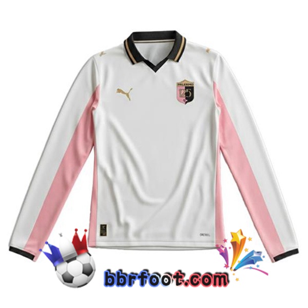 Maillot Foot Palerme FC Quatrieme Manche Longue Blanc 2025/2026 Maillot Foot Palerme FC Quatrieme Manche Longue Blanc 2025/2026