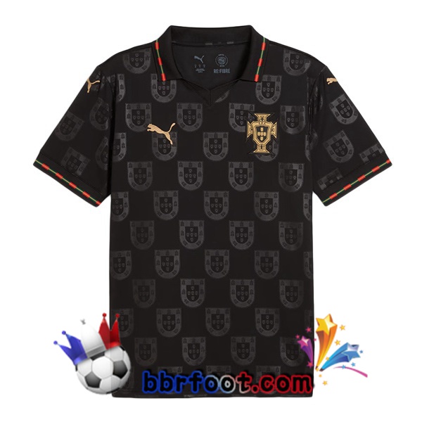 Maillots Equipe De Portugal EUSÉBIO Édition Spéciale Noir 2025/2026 Maillots Equipe De Portugal EUSÉBIO Édition Spéciale Noir 2025/2026