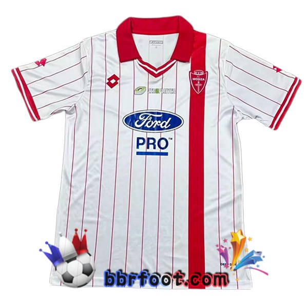 Maillot Foot AC Monza Exterieur Blanc 2025/2026 Maillot Foot AC Monza Exterieur Blanc 2025/2026