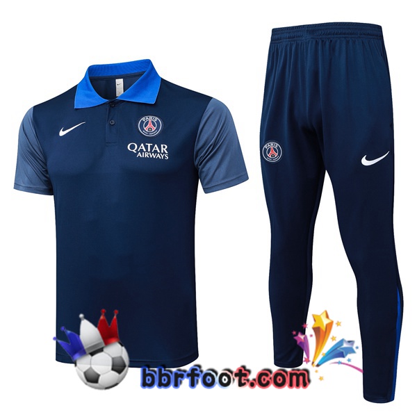 Polo Foot Paris PSG + Pantalon Bleu Royal 2025/2026 Polo Foot Paris PSG + Pantalon Bleu Royal 2025/2026