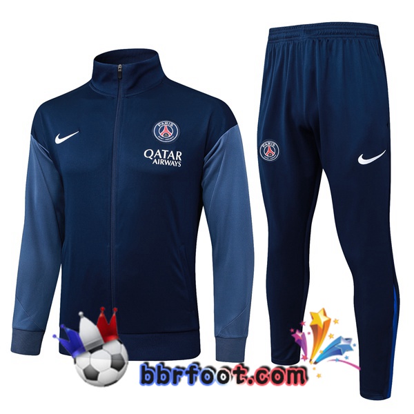 Survetement Foot - Veste Paris PSG Bleu Royal 2025/2026 Survetement Foot - Veste Paris PSG Bleu Royal 2025/2026