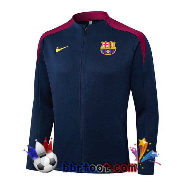 Veste Foot FC Barcelone Bleu Royal 2025/2026 Veste Foot FC Barcelone Bleu Royal 2025/2026
