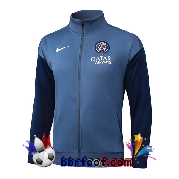 Veste Foot Paris PSG Bleu Royal 2025/2026 Veste Foot Paris PSG Bleu Royal 2025/2026