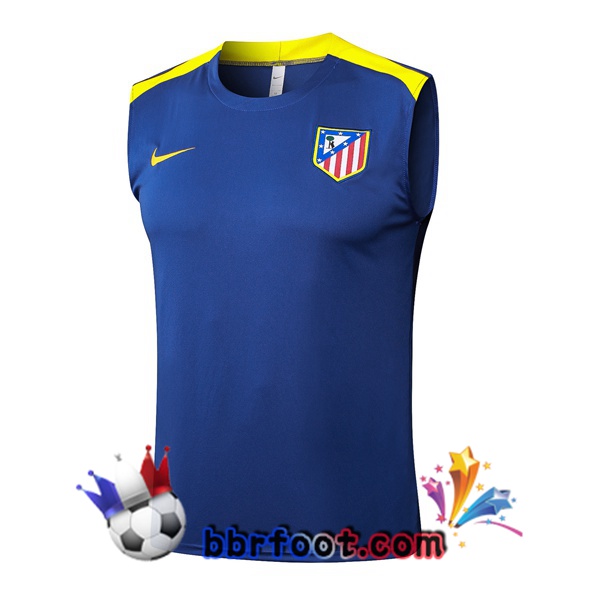 Gilet Foot Atletico Madrid Bleu Royal 2025/2026 Gilet Foot Atletico Madrid Bleu Royal 2025/2026