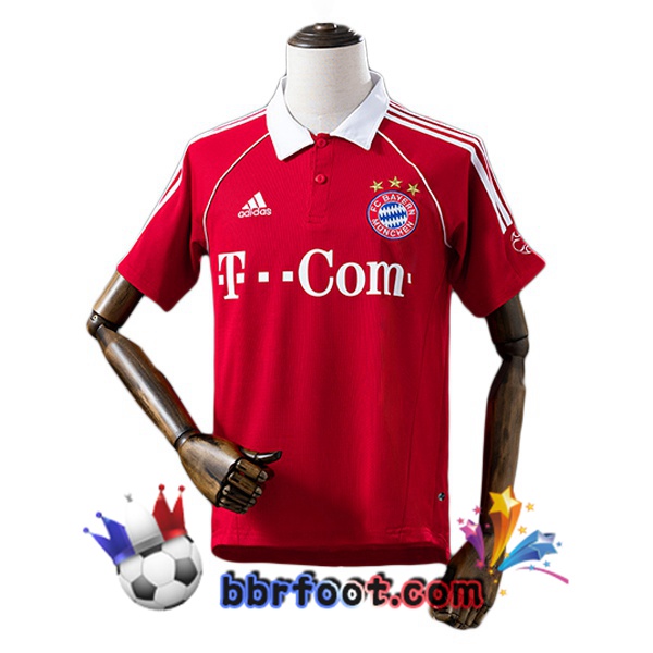 Maillot Foot Bayern Munich Retro Domicile Rouge 2006-2007 Maillot Foot Bayern Munich Retro Domicile Rouge 2006-2007