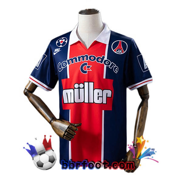 Maillot Foot Paris PSG Retro Exterieur Bleu Royal 1991-1992 Maillot Foot Paris PSG Retro Exterieur Bleu Royal 1991-1992