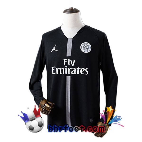 Maillot Foot Paris PSG Retro Third Manche Longue Noir 2018-2019 Maillot Foot Paris PSG Retro Third Manche Longue Noir 2018-2019