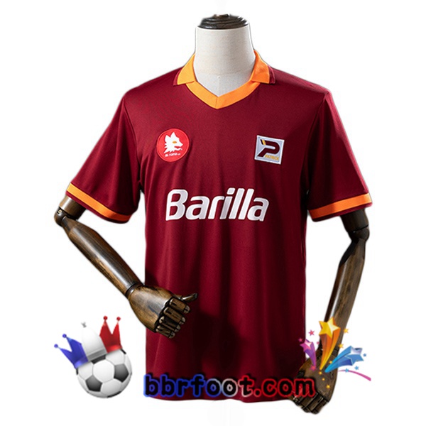 Maillot Foot AS Roma Retro Domicile Rouge 1982-1983 Maillot Foot AS Roma Retro Domicile Rouge 1982-1983