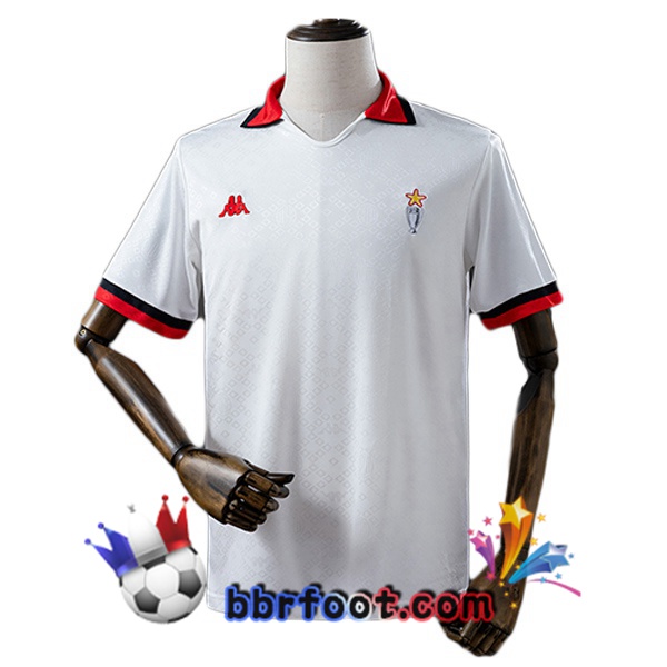 Maillot Foot AC Milan Retro Édition Spéciale Blanc 1989-1990