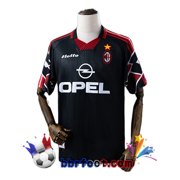 Maillot Foot AC Milan Retro Quatrieme Noir 1997-1998