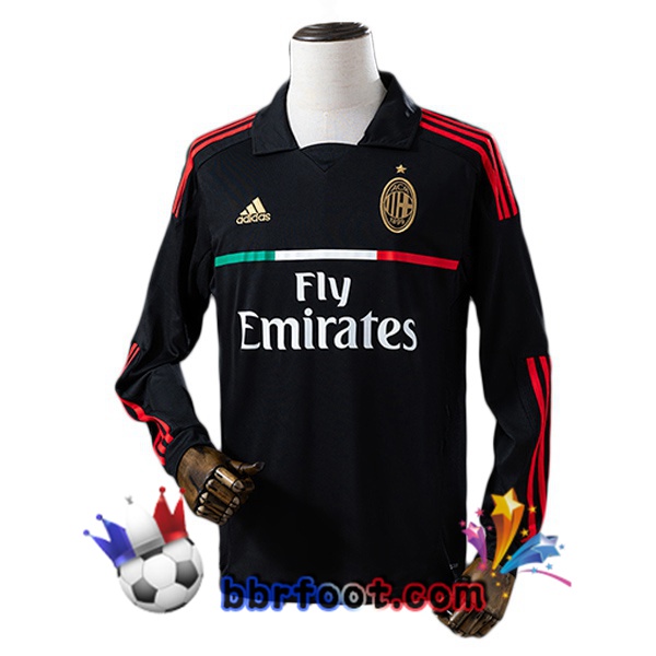 Maillot Foot AC Milan Retro Third Manche Longue Noir 2011-2012 Maillot Foot AC Milan Retro Third Manche Longue Noir 2011-2012